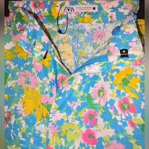Zara Multicolor Floral Pants